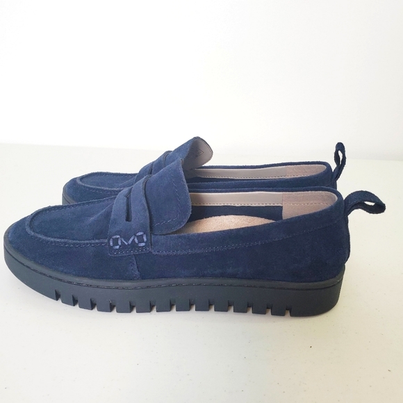 Vionic Uptown Navy Blue Suede Loafers - Picture 2 of 14